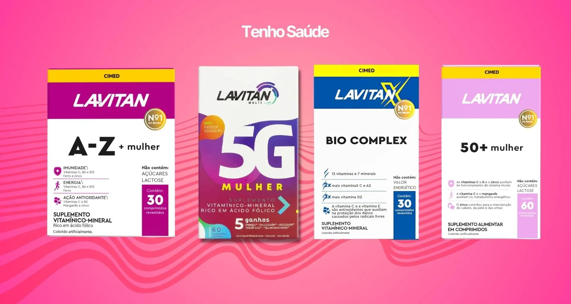 Vertailu Lavitan®: AZ x 5G x Bio Complex x 50+ (naisille). - Minulla on terveys Vertailu ja erot Lavitan® AZ x 5G x Bio Complex x 50+ (naisille, pöydällä)